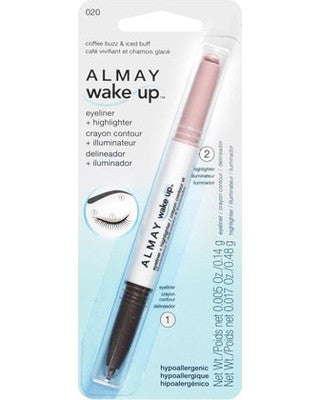 ALMAY Wake Up Eyeliner and Highlighter, Coffee Buzz/Iced Buff 020 - ADDROS.COM